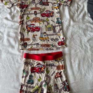 NWOT Little Sleepies CARS short sleeve and shorts pajama set